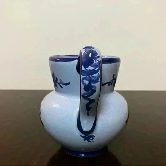 Grannycore Blue Vintage Floral Pitcher - Picture 3 of 7